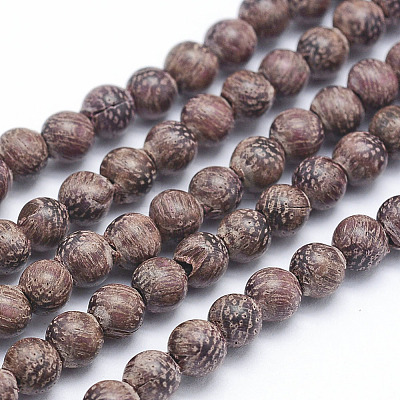 Natural Sandalwood Beads Strands WOOD-P011-01-10mm-1