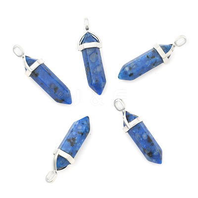 Natural Dalmatian Jasper Double Terminated Pointed Pendants G-F295-04O-1