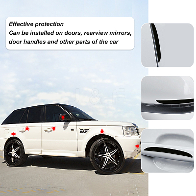 PVC Plastic Car Anti-Collision Strip Stickers AJEW-WH0258-208B-1