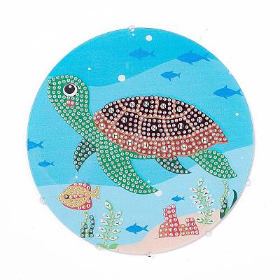 DIY Diamond Painting Hanging Woven Net/Web with Feather Pendant Kits LS-DIY-I084-06-1