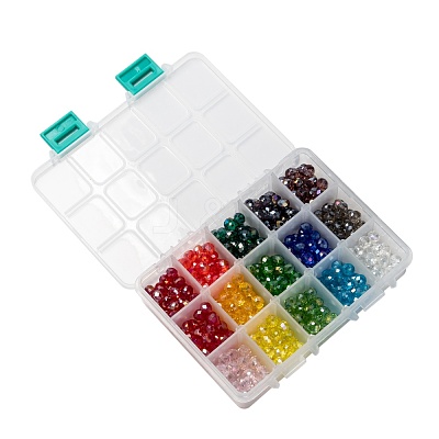 15 Colors Electroplate Glass Beads EGLA-JP0002-02B-8mm-1