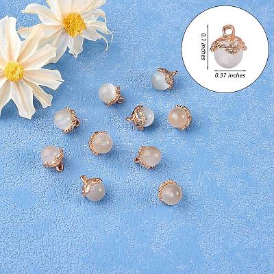 10Pcs Gemstone Charm Pendant Crystal Quartz Healing Natural Stone Pendants Buckle for Jewelry Necklace Earring Making Cra JX599A-1
