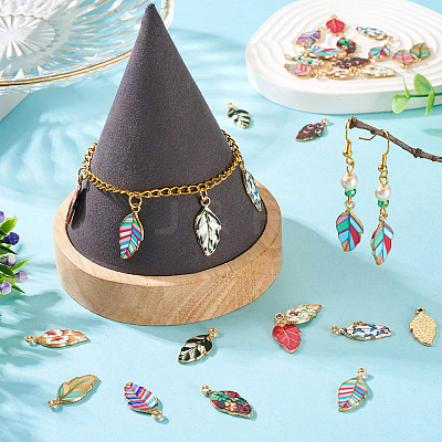 13Pcs 13 Styles Alloy Enamel Pendants ENAM-TA0009-06-1
