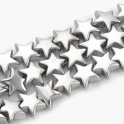 Electroplate Non-magnetic Synthetic Hematite Beads Strands G-N0321-08J-1