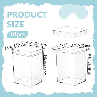 Transparent Acrylic Packaging Boxes CON-WH0106-21-1