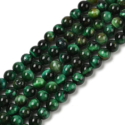 Grade AB Natural Tiger Eye Beads Strands X-G-B133-A02-6MM-02-1
