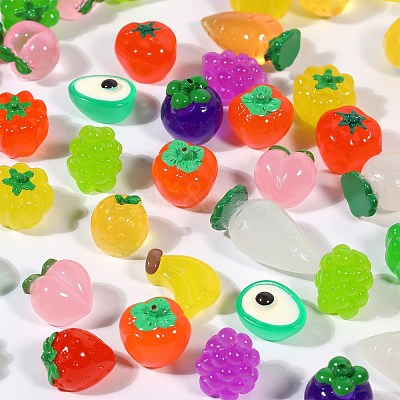 85Pcs 17 Styles Luminous Resin Display Decorations DJEW-SZ0001-12-1