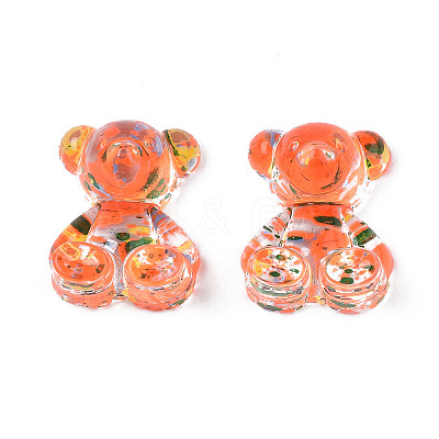 Spray Painted Transparent Acrylic Cabochons TACR-N006-71D-1