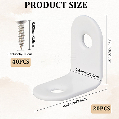 20 Sets 304 Stainless Steel Floating Shelf Brackets DIY-CP0012-49A-1