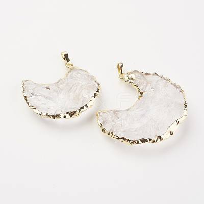 Natural Quartz Crystal Pendants G-G737-26-1