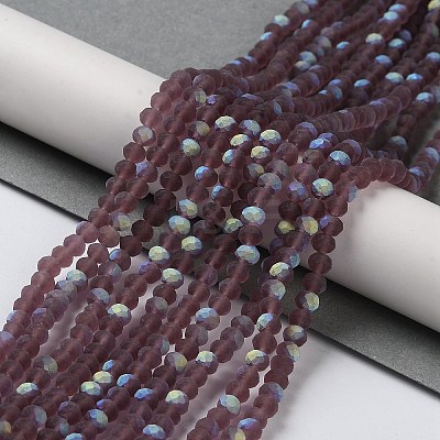 Transparent Glass Beads Strands X1-EGLA-A034-T4mm-MB13-1