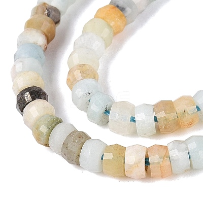 Natural Flower Amazonite Beads Strands G-Q606-46A-10-1