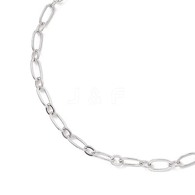 Brass Oval Link Chains Bracelets for Women BJEW-JB13035-1
