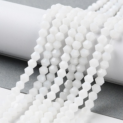 Opaque Solid Color Imitation Jade Glass Beads Strands EGLA-A039-P4mm-D15-1