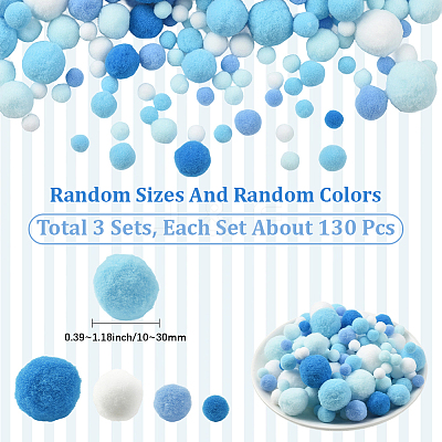 3 sets Polyester Ball Decoration DIY-SC0031-26E-1