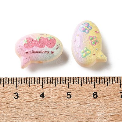 Opaque Printed Acrylic Beads AC-CBA6251-03-1