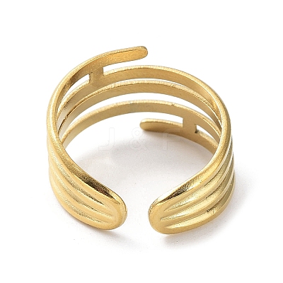 304 Stainless Steel Open Cuff Rings RJEW-L109-011G-1