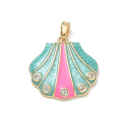 Ocean Brass Enamel Pendants RB-CBA2CEF-03G-02-1