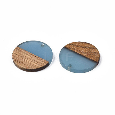 Resin & Walnut Wood Pendants LS-RESI-S358-02B-09-1