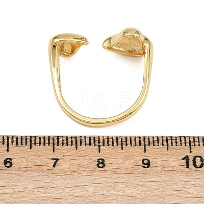 Brass Cuff Rings for Women RJEW-L132-07G-1