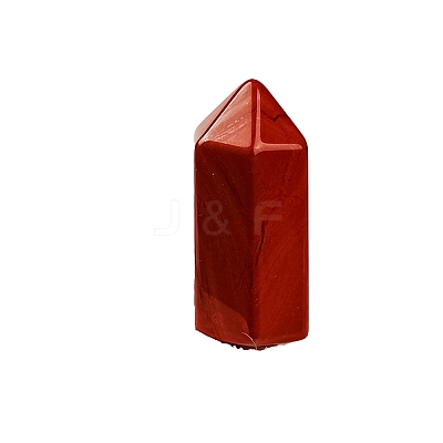 Pointed Tower Natural Red Jasper Healing Stone Wands PW-WG87518-08-1