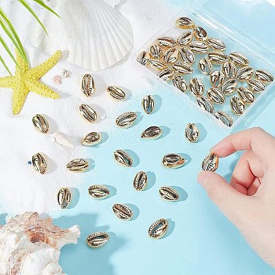 Electroplated Shell Beads BSHE-PH0003-22B-1