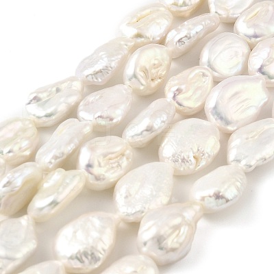 Baroque Natural Keshi Pearl Beads Strands PEAR-B004-14A-01A-1
