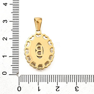 Golden 304 Stainless Steel Pendants STAS-K300-02G-B-1