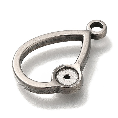 304 Stainless Steel Pendant Rhinestone Settings STAS-H223-01AS-02-1