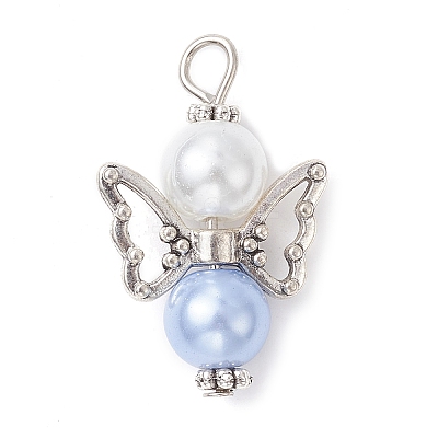 10Pcs Glass Pendants PALLOY-JF00569-10A-1