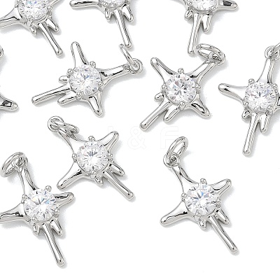 SHEGRACE Brass Clear Cubic Zirconia Pendants XGRQ3K956-566P-1