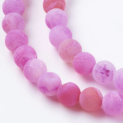 Natural Weathered Agate Beads Strands X-G-G589-6mm-10-1