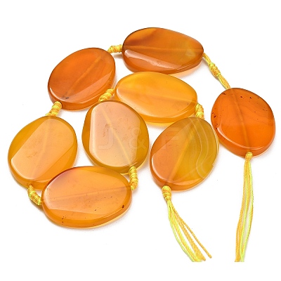 Natural Yellow Agate Beads Strands G-A321-H04-01-1