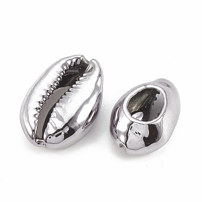 Electroplated Natural Cowrie Shell Beads X-SSHEL-S258-06A-1
