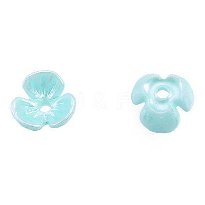 Resin Imitation Pearl Bead Caps RESI-N036-01A-02-1