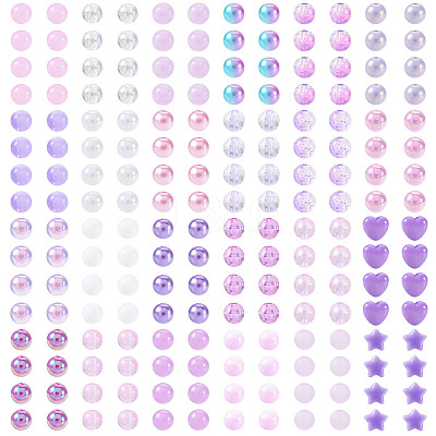 Opaque Acrylic Beads SACR-TA0001-45B-1