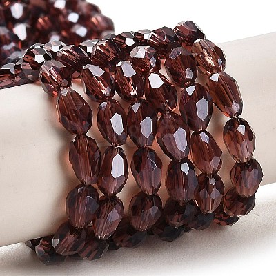 Electroplate Glass Beads Strands EGLA-R008-6x4mm-5-1