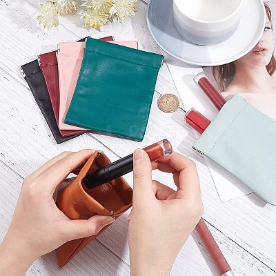 6Pcs 6 Colors PU Leather Earphone Pouches ABAG-NB0001-73A-1