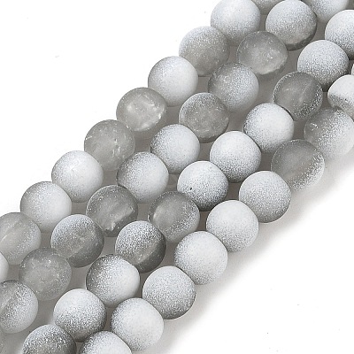 Frosted Crackle Glass Beads X1-GLAA-U001-6mm-M06-1