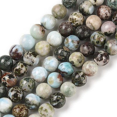 Natural Larimar Beads Strands G-P524-A02-02-1