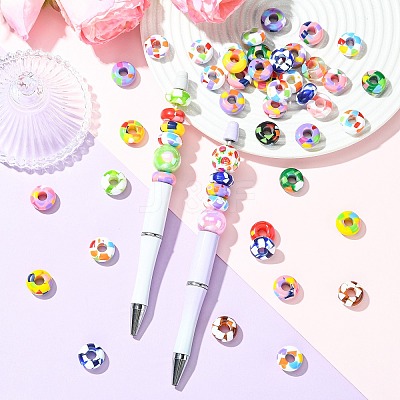 Acrylic European Beads MACR-CJZ0001-02-1