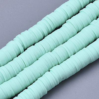 Handmade Polymer Clay Bead Strands X-CLAY-S094-6mm-A03-1