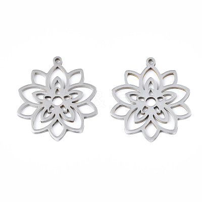 Non-Tarnish 201 Stainless Steel Pendants STAS-N098-050P-1