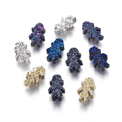 Imitation Druzy Gemstone Resin Beads RESI-L026-J-1