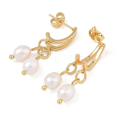 Natural Cultured Freshwater Pearl Dangle Earrings EJEW-JE07383-1