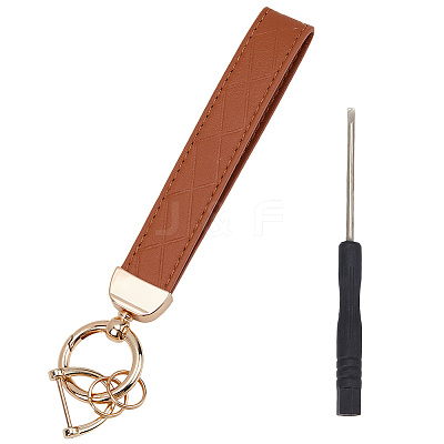 1 Sets PU Alloy Keychain AJEW-GF0010-84-1
