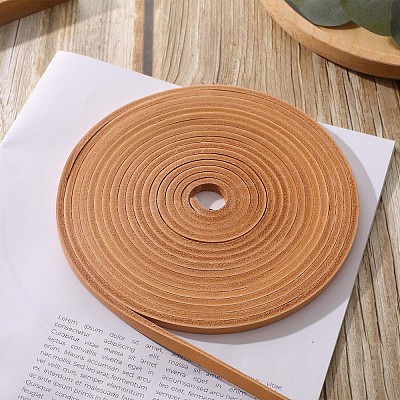 Flat Cowhide Leather Cord WL-GF0001-10B-01-1