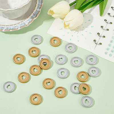 32Pcs 2 Colors ABS Buttons FIND-AN0001-56-1