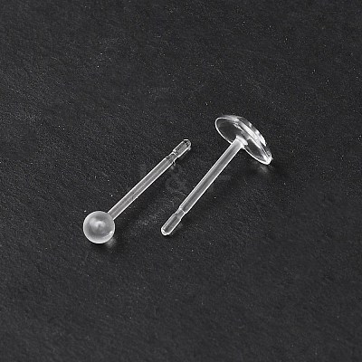 60Pcs 6 Style Star & Shamrock & Bell & Flower & Butterfly & Heart Resin Stud Earring Findings FIND-FS0001-96-1