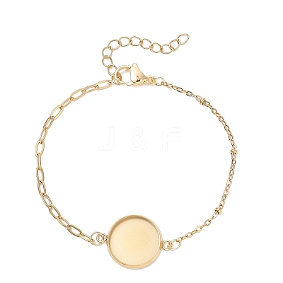 304 Stainless Steel Paperclip Chain Satellite Chain Bracelet Making BJEW-JB13073-01-1